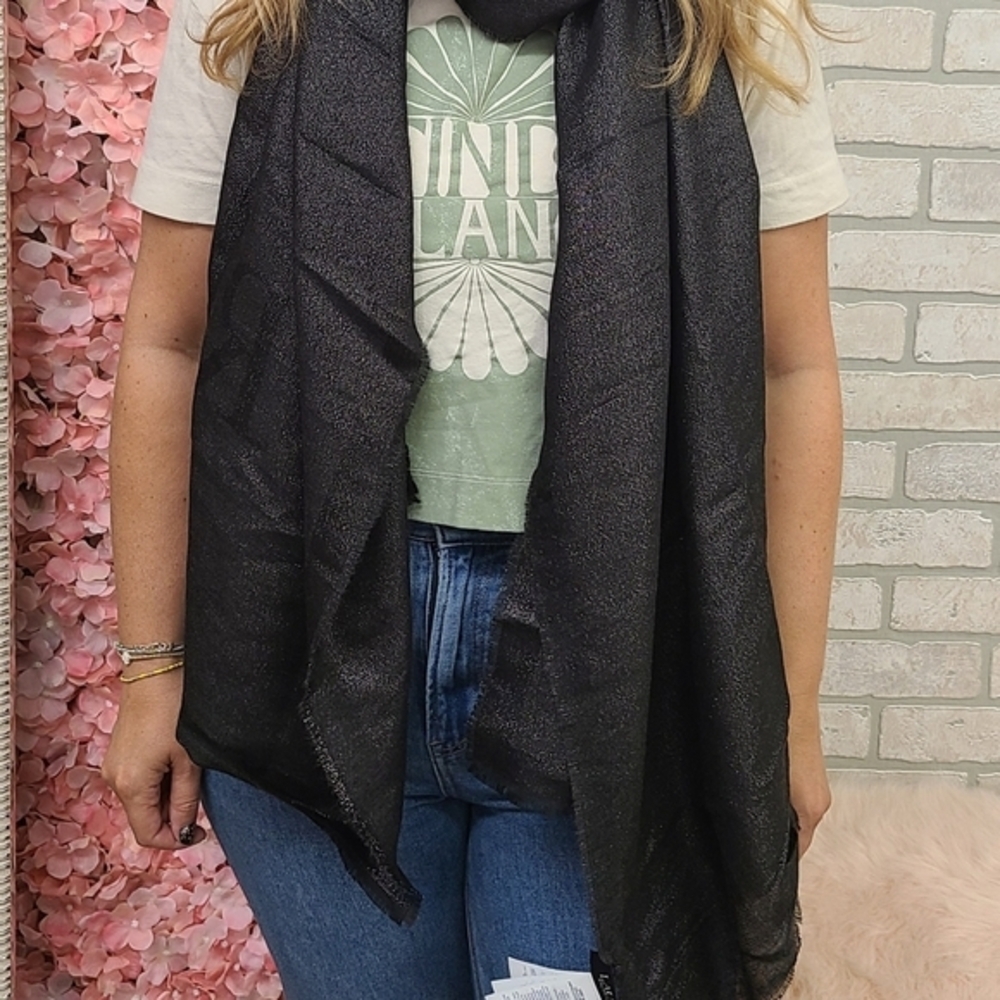 Lauren Ralph Lauren Black sparkle scarf​